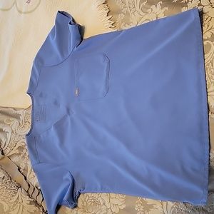 Figs ceil blue scrub top size Large